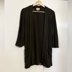 Wilfred Dark Brown Open-Front Cardigan